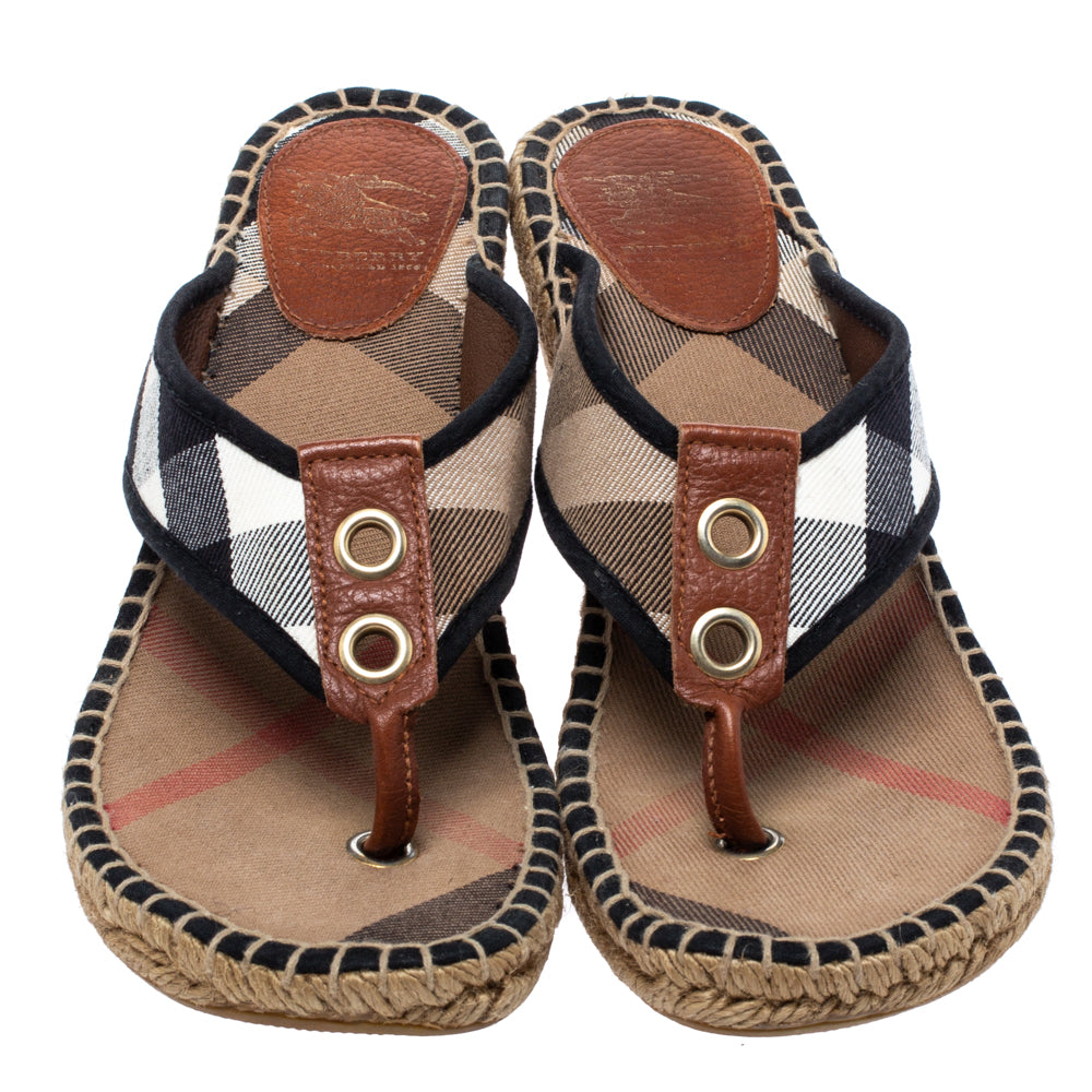 サンダル・ミュール BURBERRY 'Peep' sandals Burberry - Peep leather sandals black - The Corner