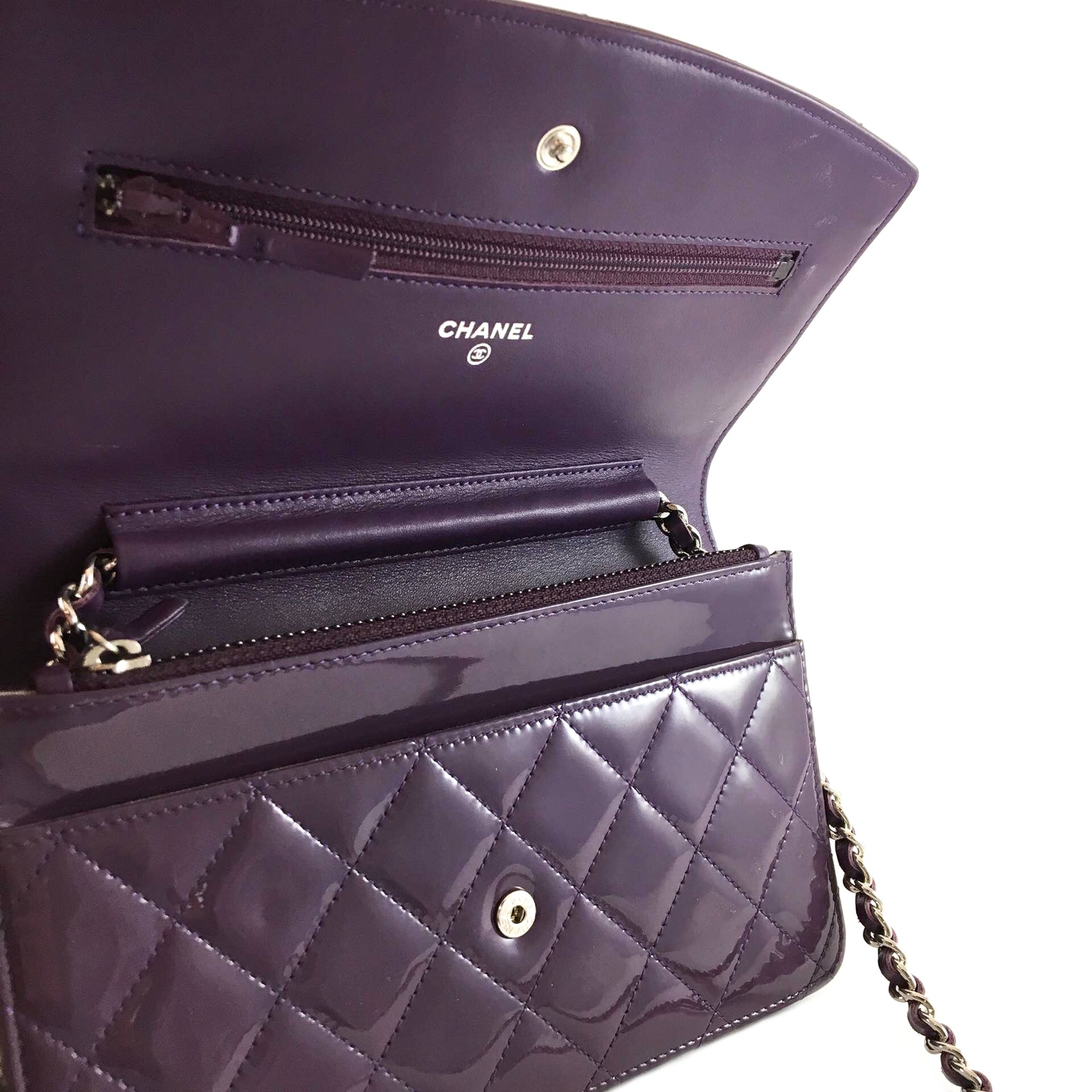 Patent Quilted Brilliant WOC