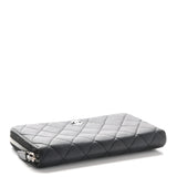 Lambskin Quilted Zip Around Wallet