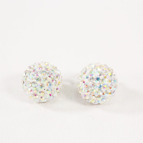 Opal Sparkle Ball Earrings