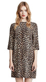 Aubrey Silk Leopard-Print Dress