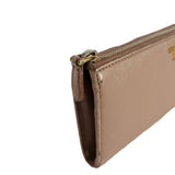 Nude Saffiano Long Zipper Wallet
