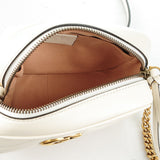 Calfskin Matelasse Mini GG Marmont Bag Ivory