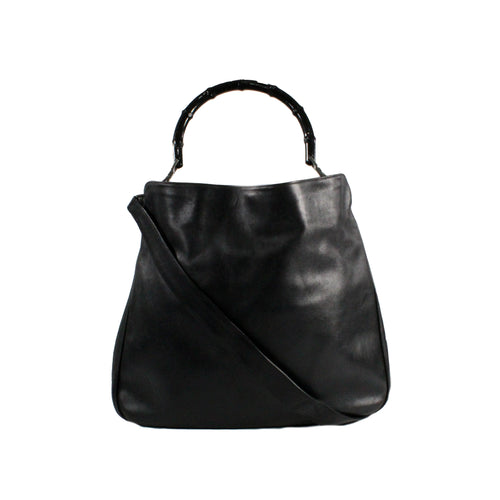 Calfskin Bamboo Top Handle Bag