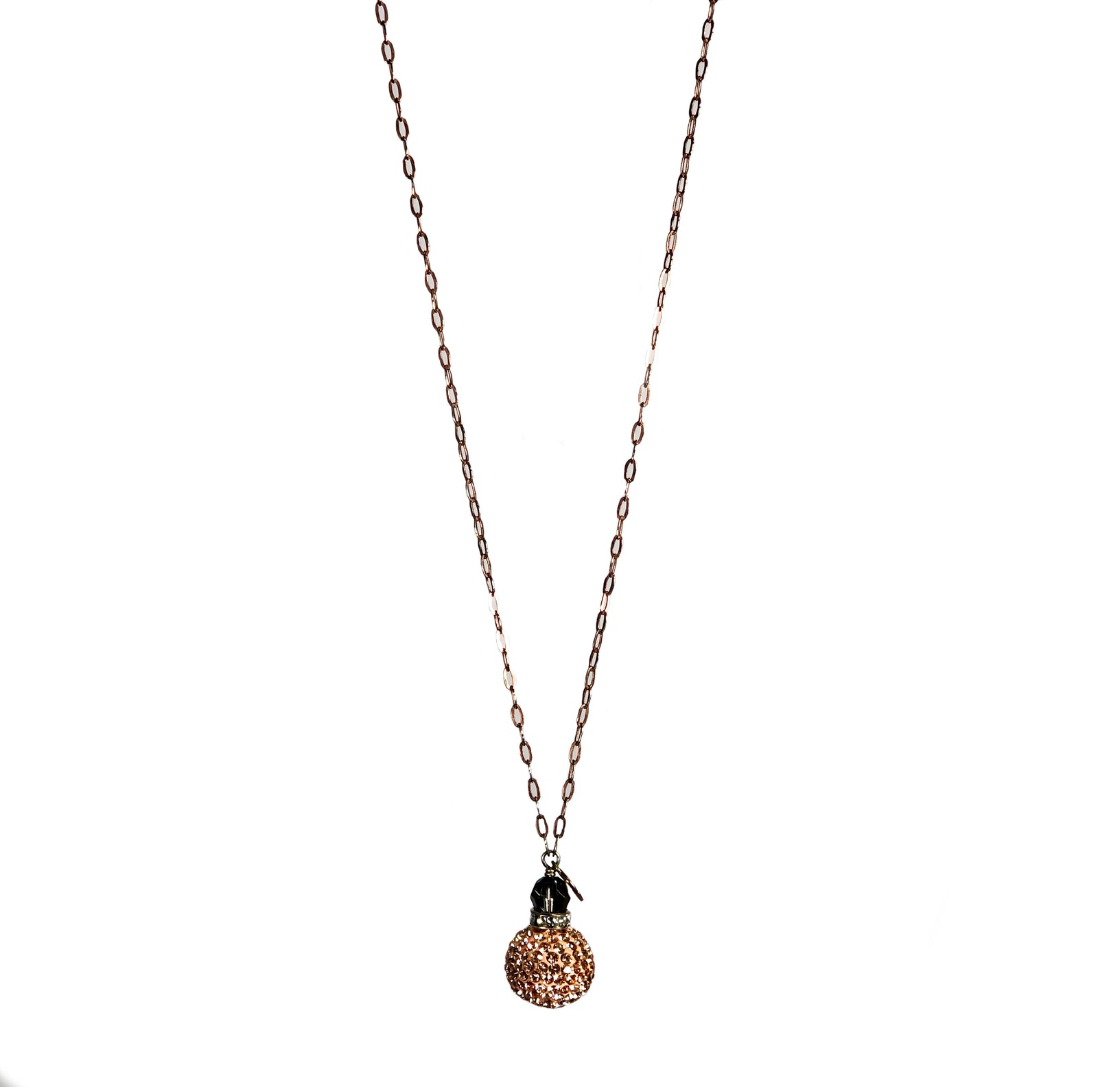 Rose Gold Sparkle Ball Lariat