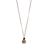Rose Gold Sparkle Ball Lariat
