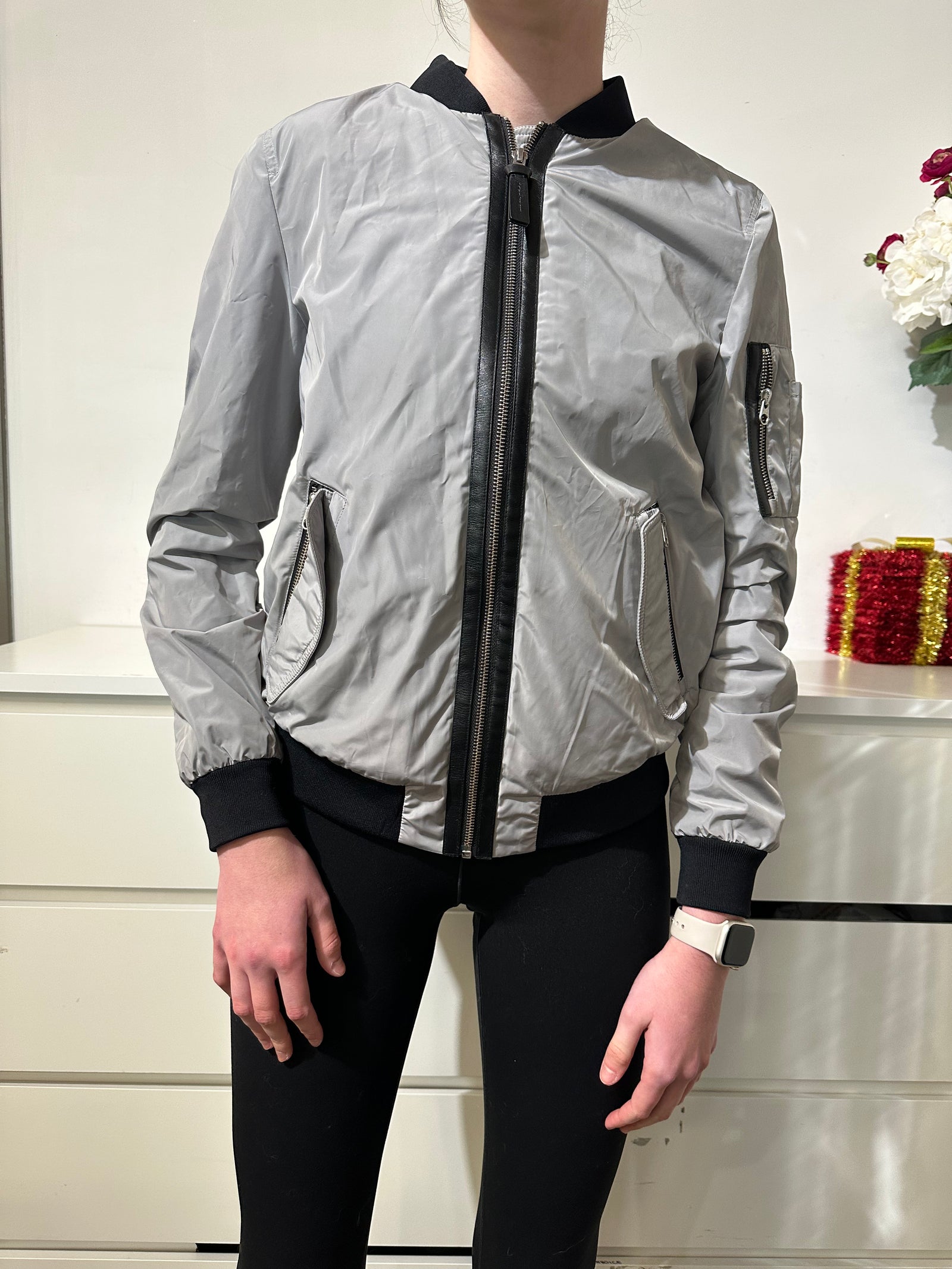 Silver flight shop jacket