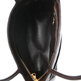 Quilted Caviar Medallion Tote Dark Brown