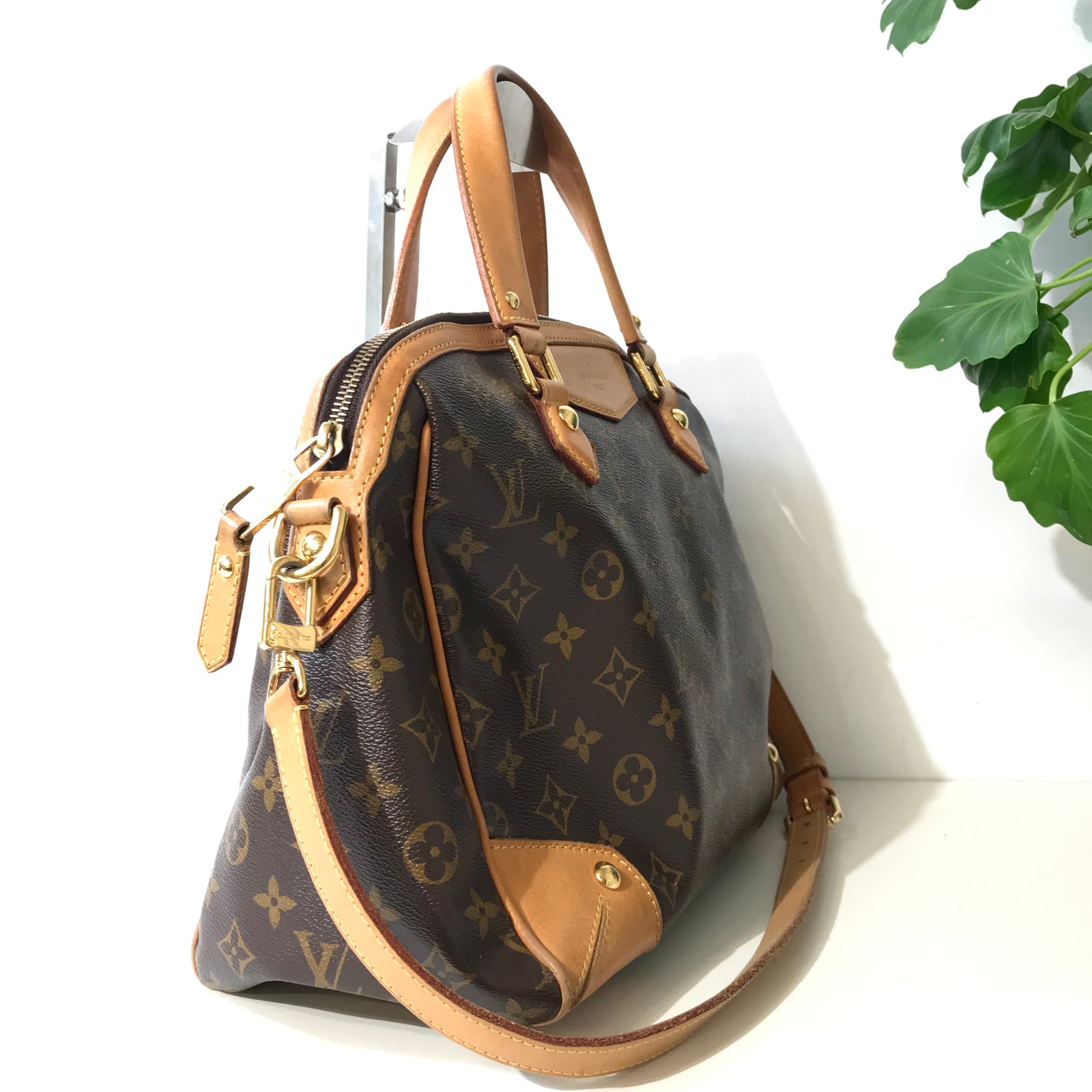 Louis Vuitton Retiro Shoulder Bag PM Brown Leather