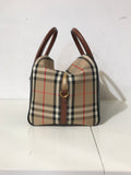 Calfskin Check Cube Bowling Bag