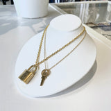 Vintage Edition - Repurposed Louis Vuitton Padlock Chain Necklace