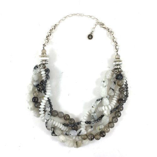 Multi-Strand Moonstone Mix Necklace