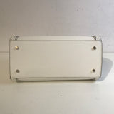 White Twill Top Handle Bag