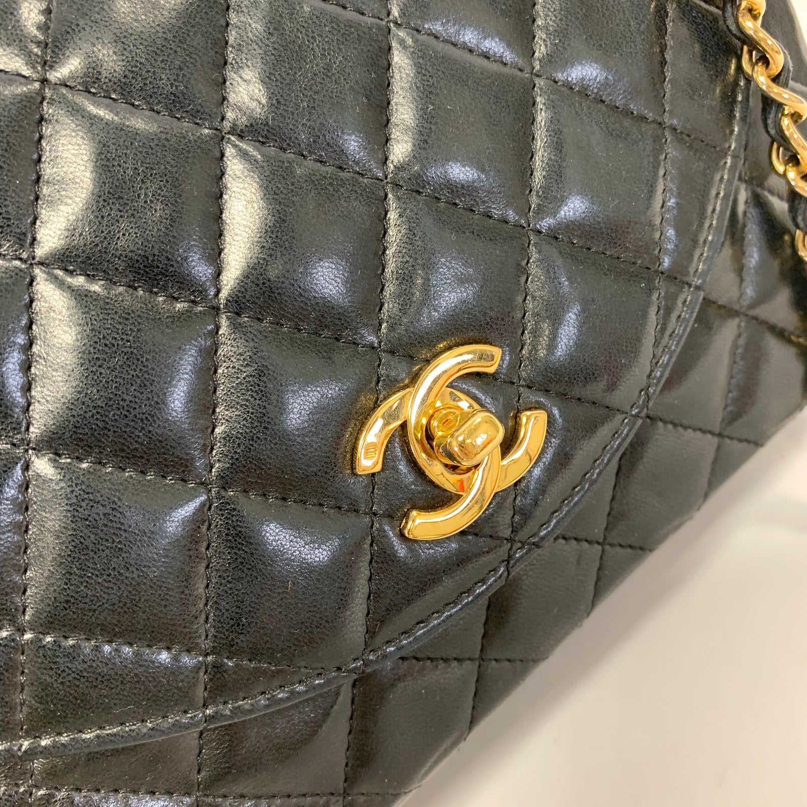 Lambskin Quilted Small Single Flap