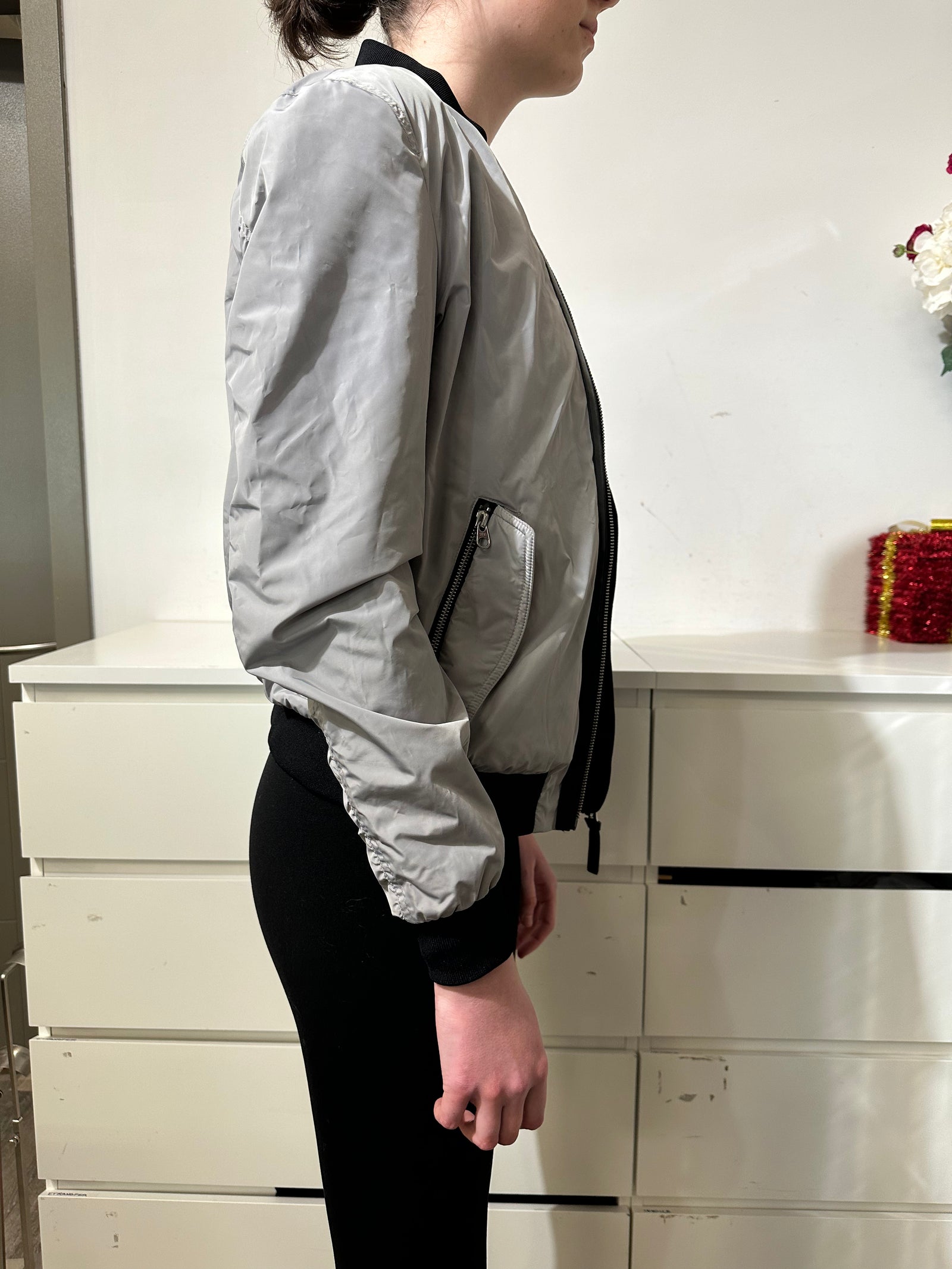 Silver Bomber Jacket