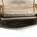 Nude Quilted Leather Shoulder Bag