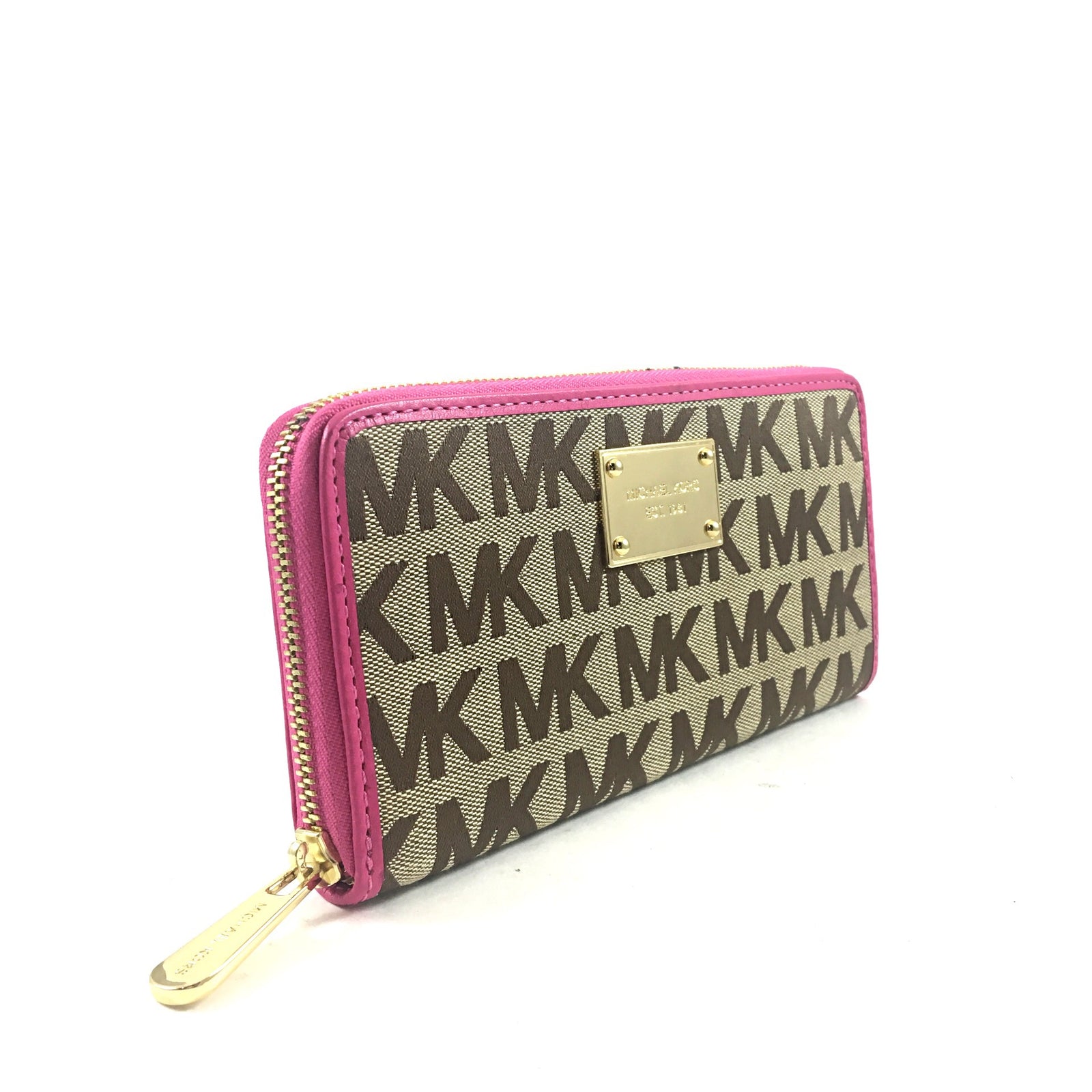 Canvas Wallet with Hot Pink trim