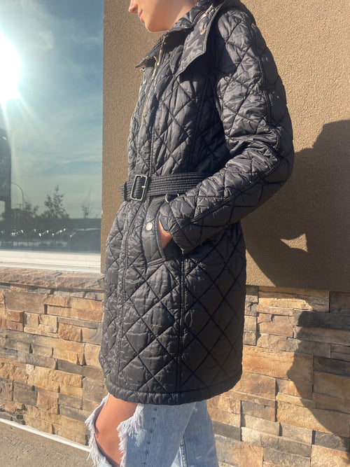 Black Quilted Coat