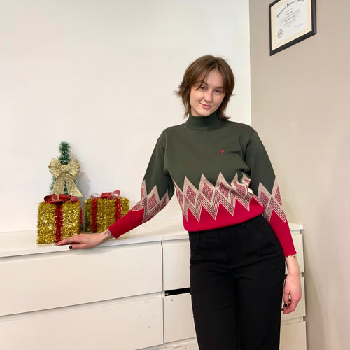Vintage Wool Sweater Festive