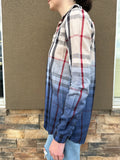 Gradient Plaid Button Up