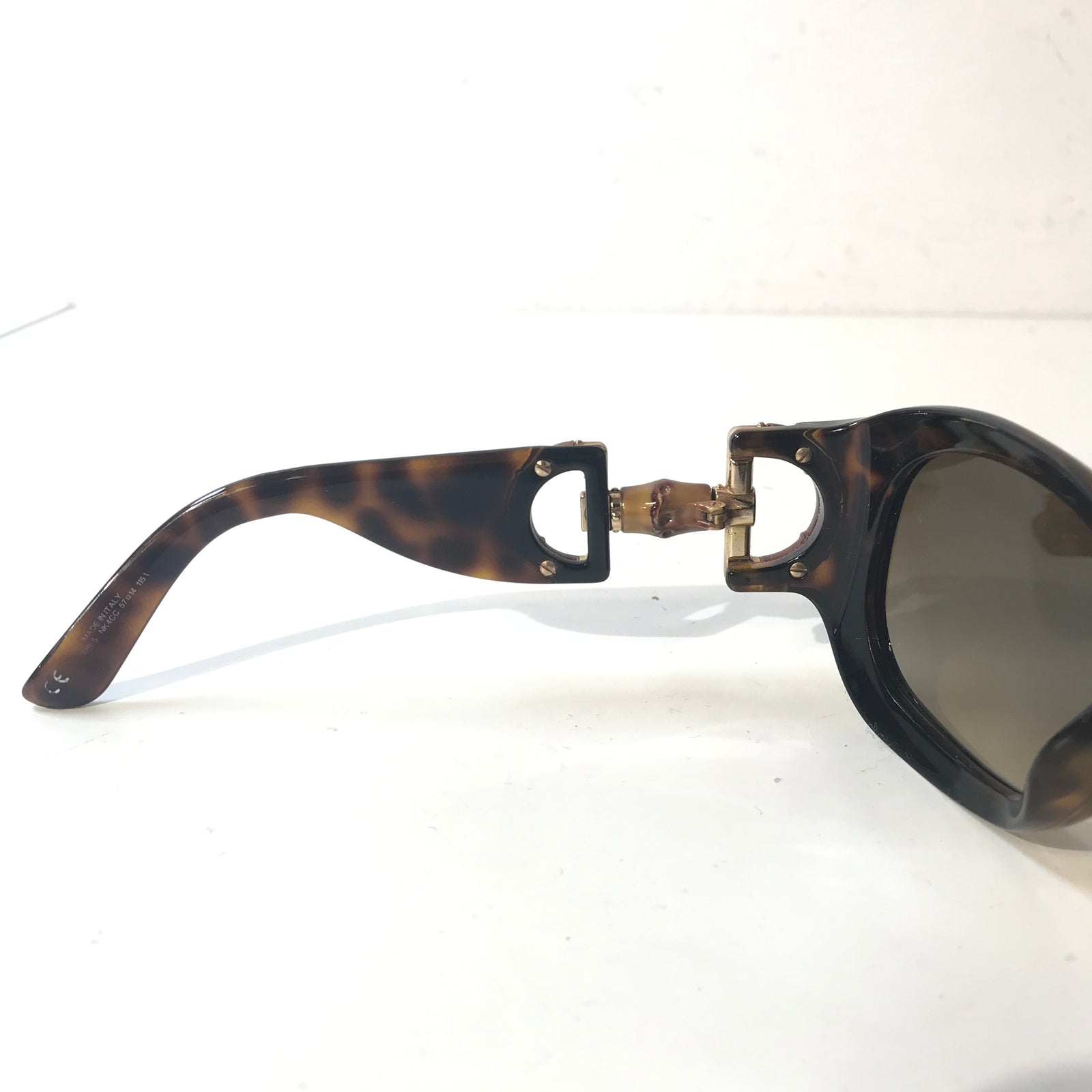 Rectangle Horsebit Bamboo Sunglasses