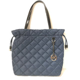Navy Quilted Tote