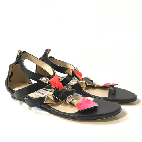 Black Sandals with Stones