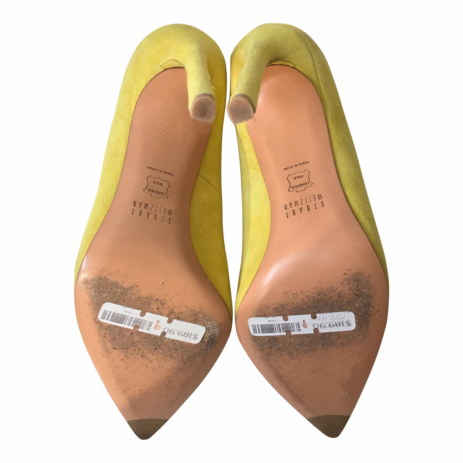 Suede Neon Yellow Heels 9 – Loom & Magpie Boutique
