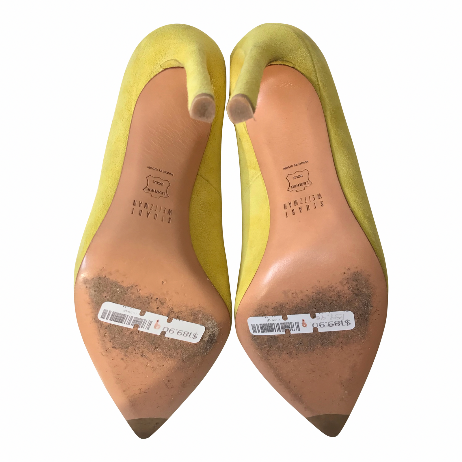 Suede Neon Yellow Heels 9 Loom Magpie Boutique