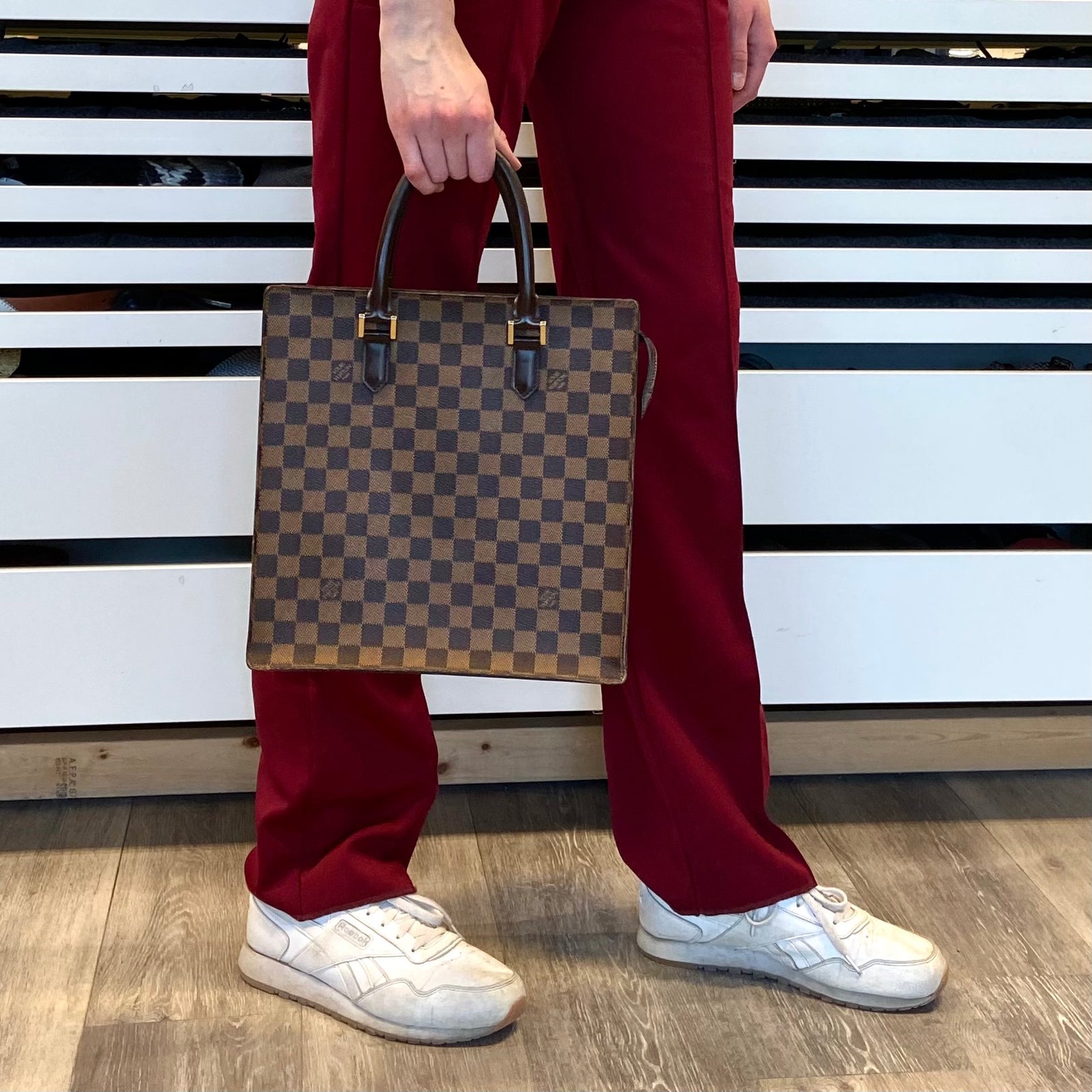 LOUIS VUITTON Venice Sac Plat Damier Ebene Tote Bag-US