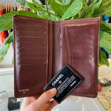 Lambskin Quilted Yen Wallet Black