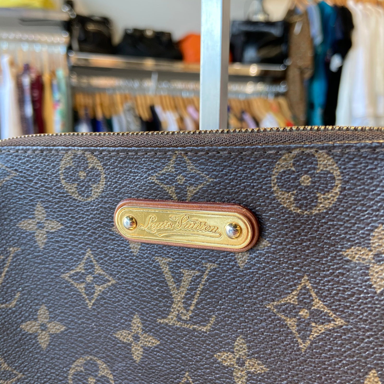 Louis Vuitton EVA Monogram Clutch Crossbody Bag Authentic for