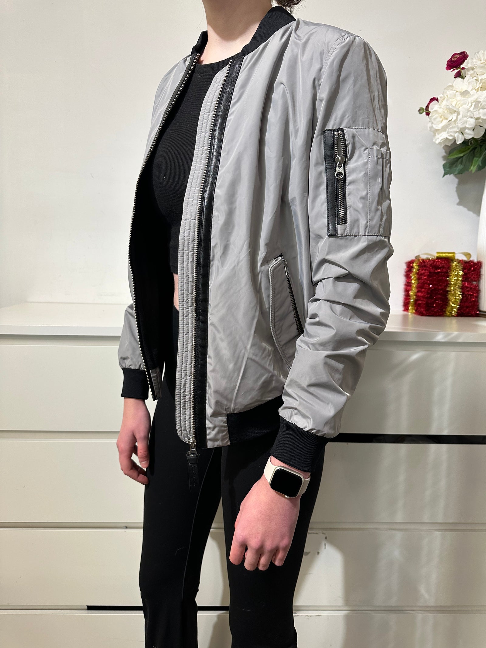 Silver Bomber Jacket