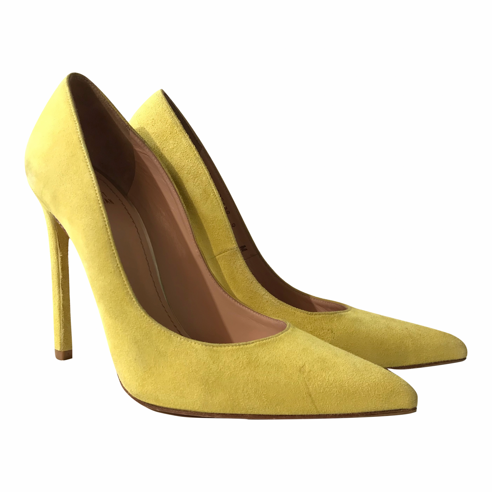 Suede Neon Yellow Heels 9 – Loom & Magpie Boutique