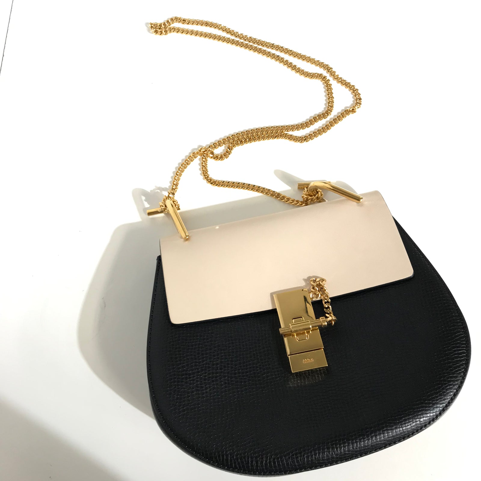 Medium Drew Gold Chain Shoulder Bag