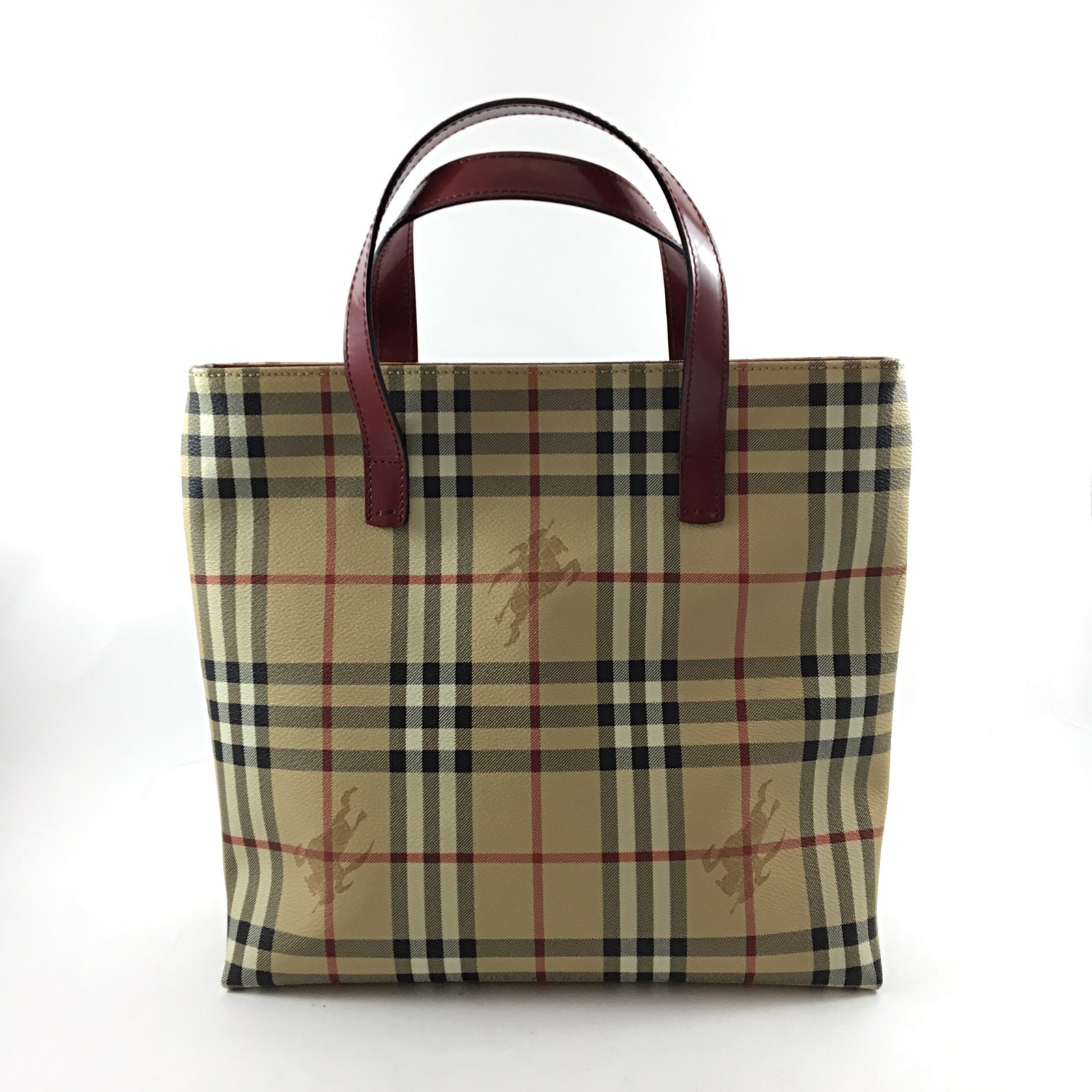 Coated Canvas Check Tote