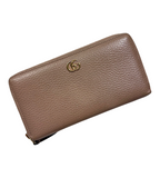 Dollar Calfskin GG Marmont Zip Around Wallet