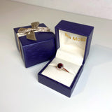 Genuine Garnet/Diamond Ring
