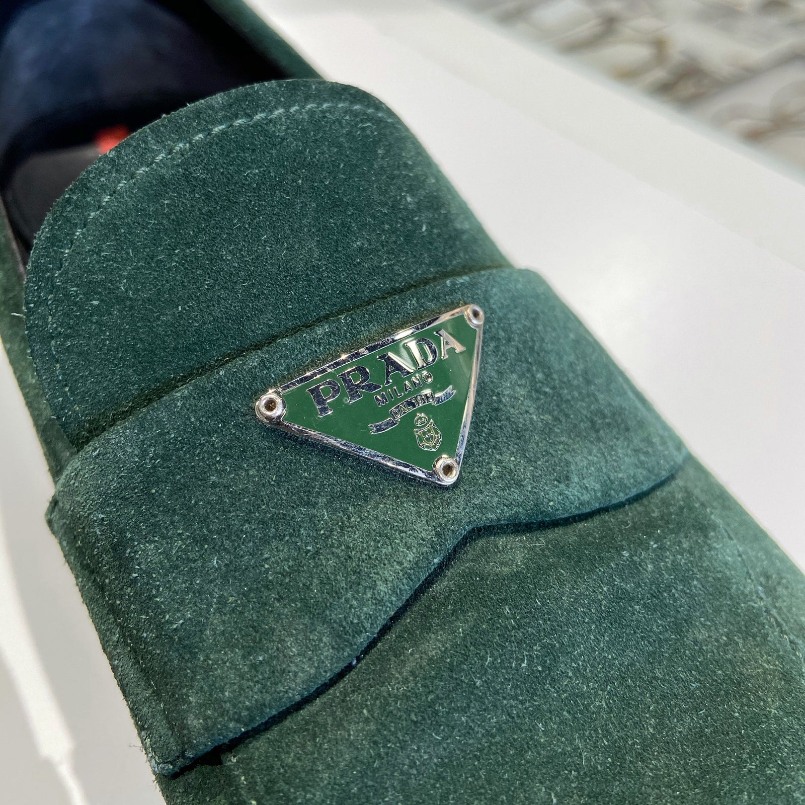 Green Suede Loafer