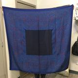 Large Vintage Wool Silk Blend Scarf
