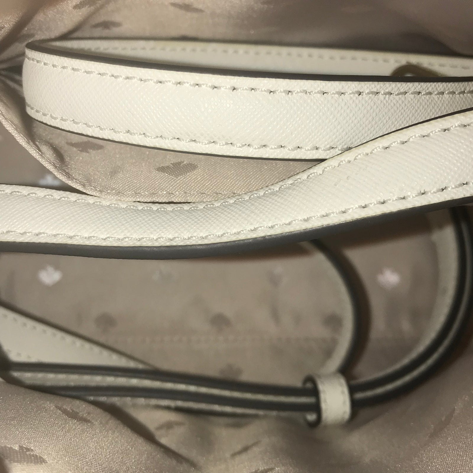 White Twill Top Handle Bag
