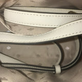 White Twill Top Handle Bag