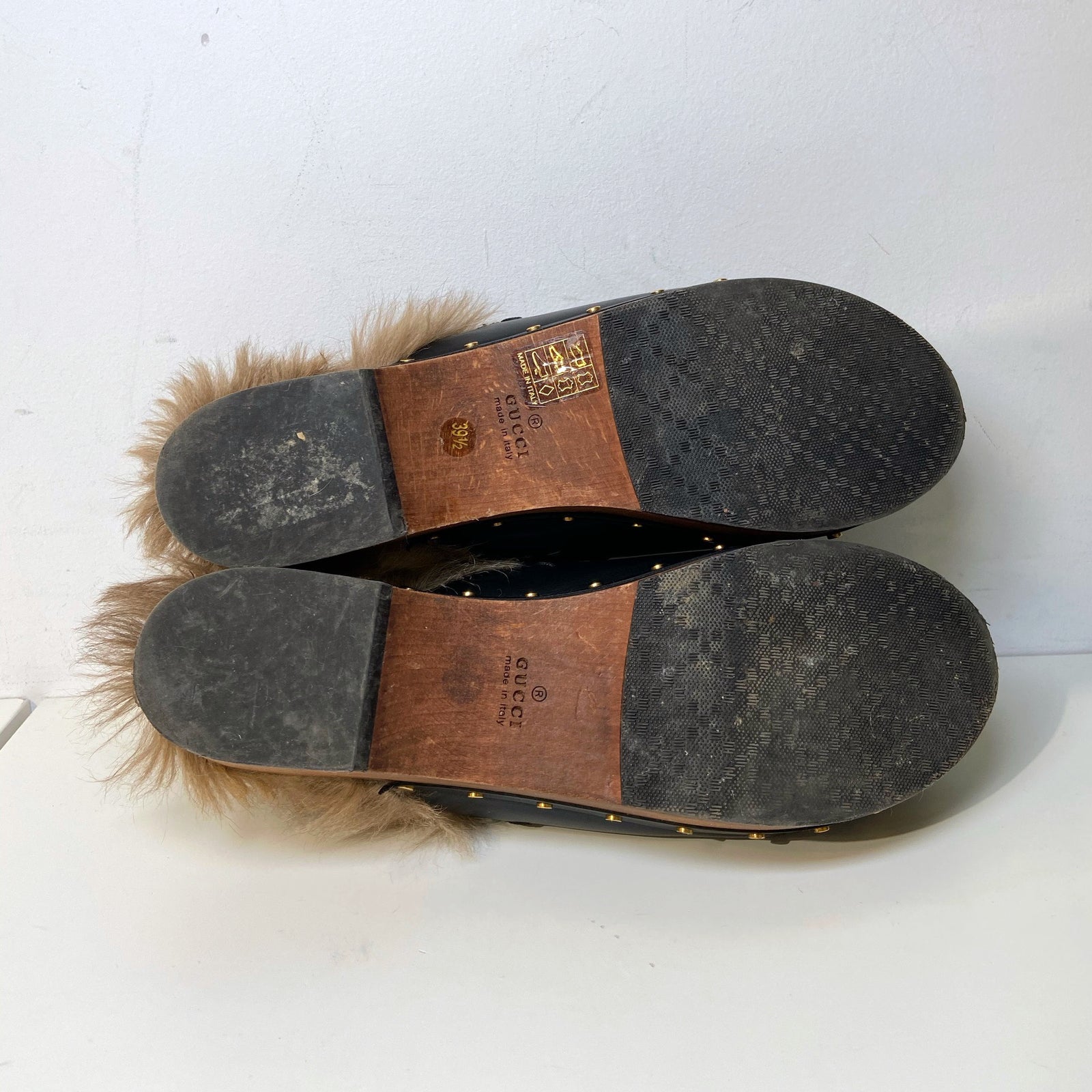 Leather and Fur Slingback Amstel Clogs