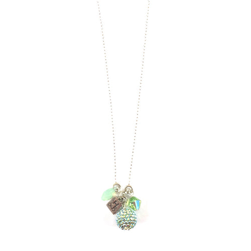 Light Green Cluster Necklace