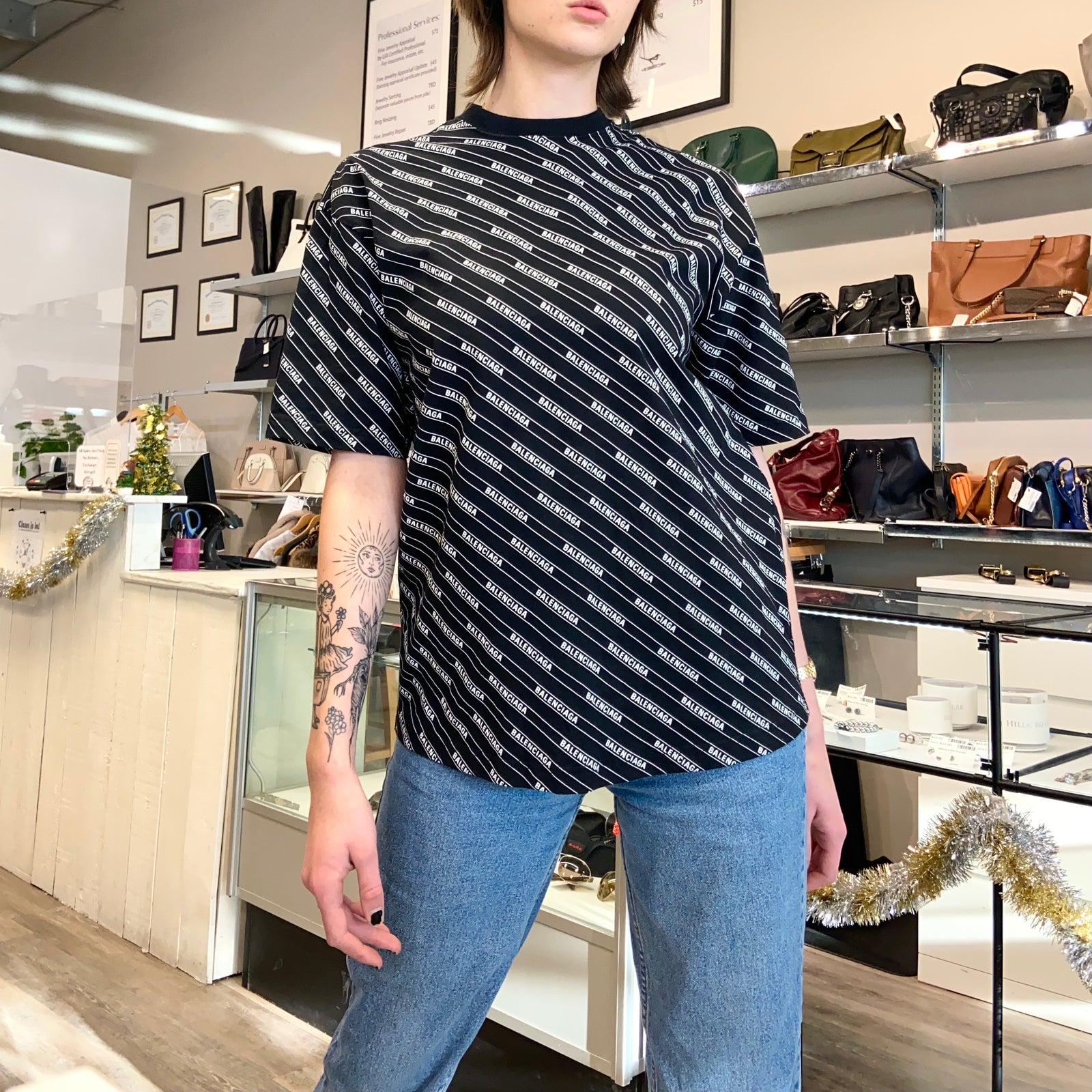 Unisex Logo Stripes T-Shirt