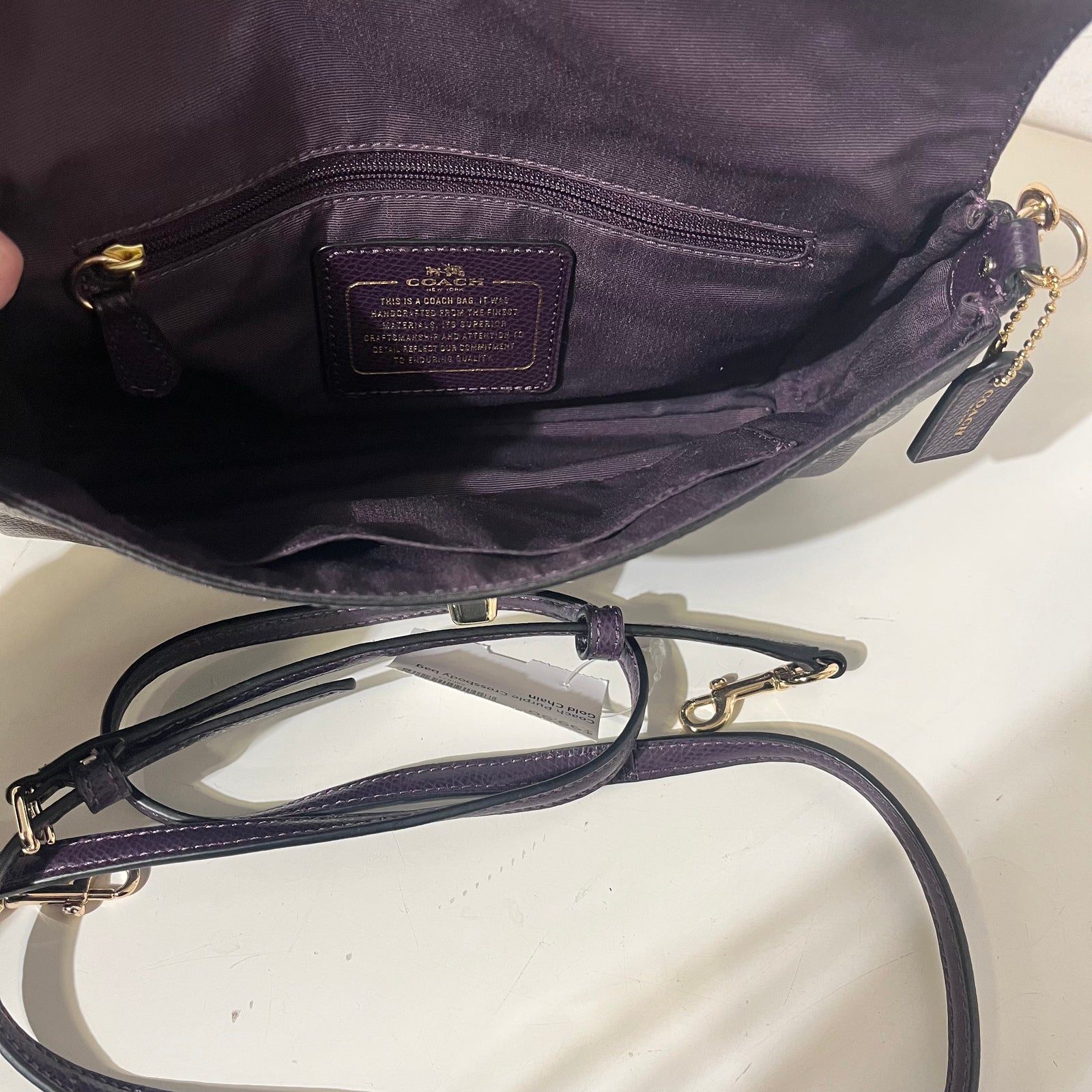 Purple Gold Chain Bag
