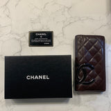 Calfskin Quilted Cambon Yen Wallet