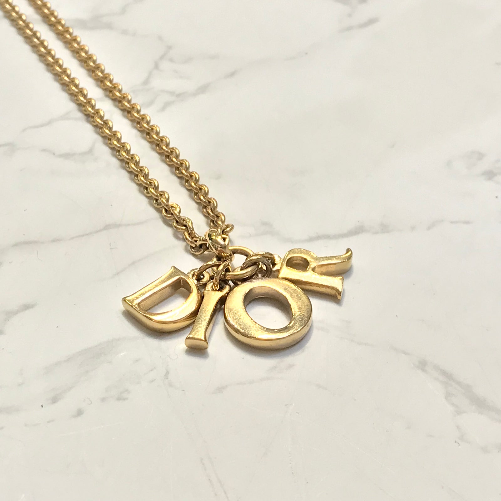 Vintage Gold Logo Necklace