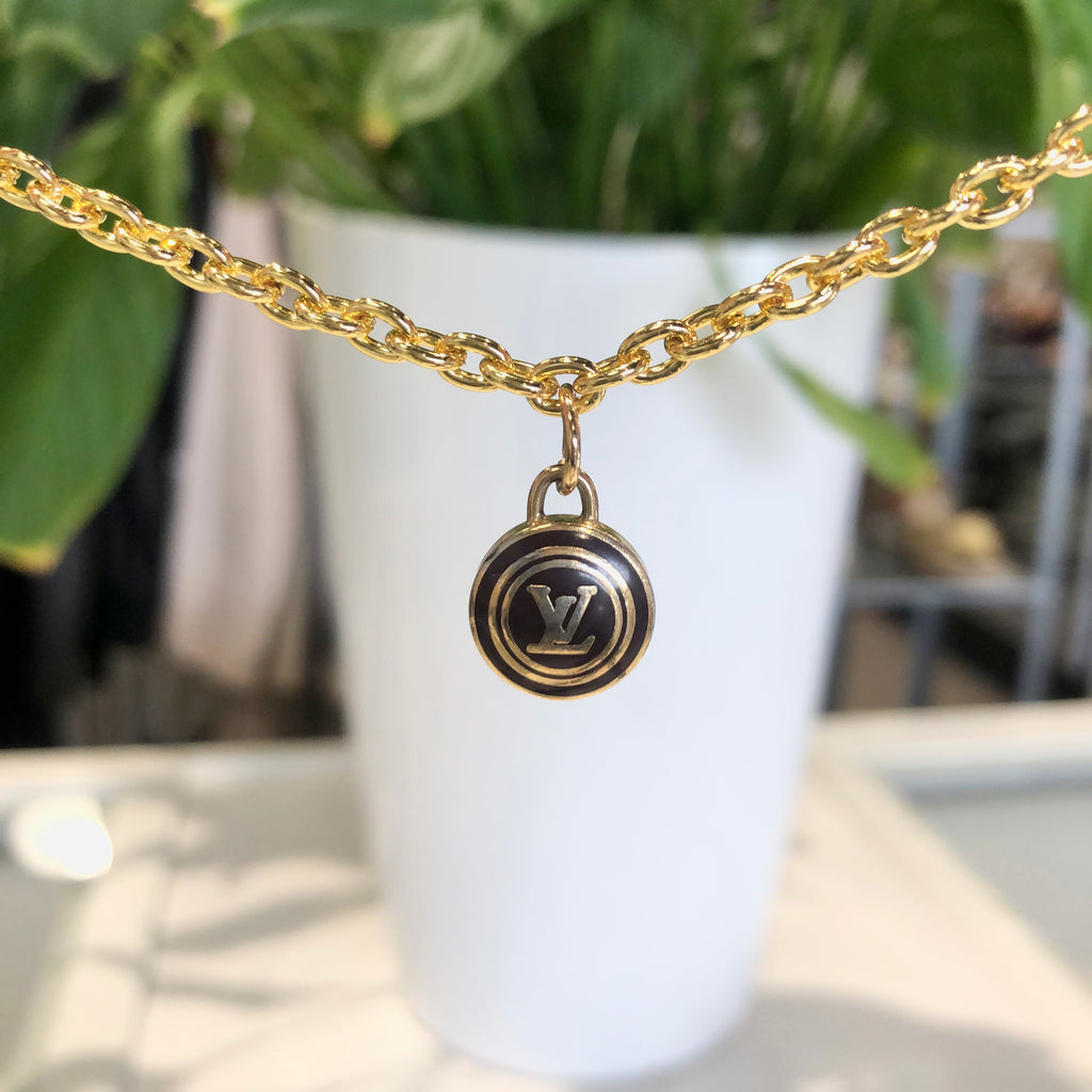 Repurposed Louis Vuitton Pendant Necklace 3