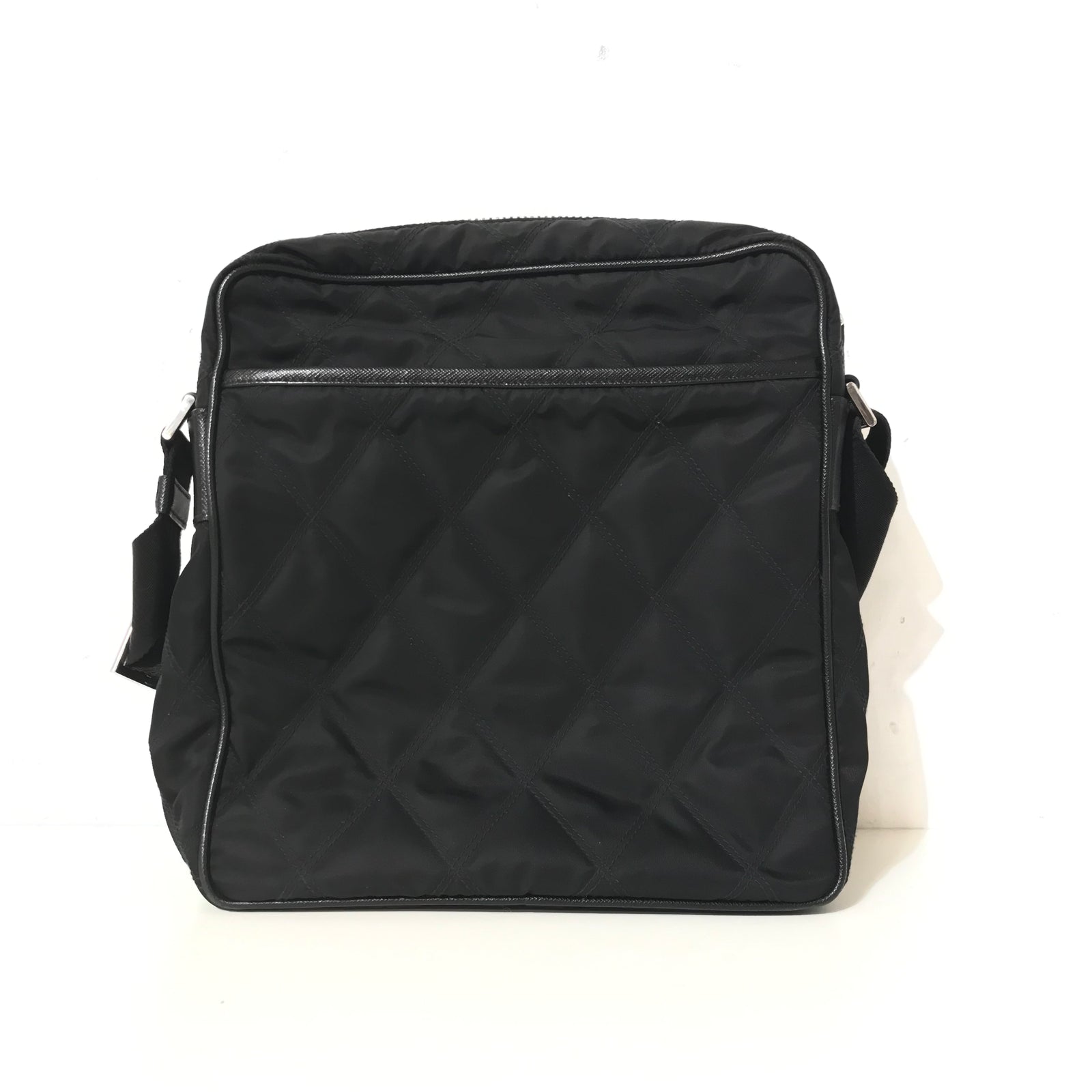 Tessuto Impuntu Nylon Quilted Messenger Bag